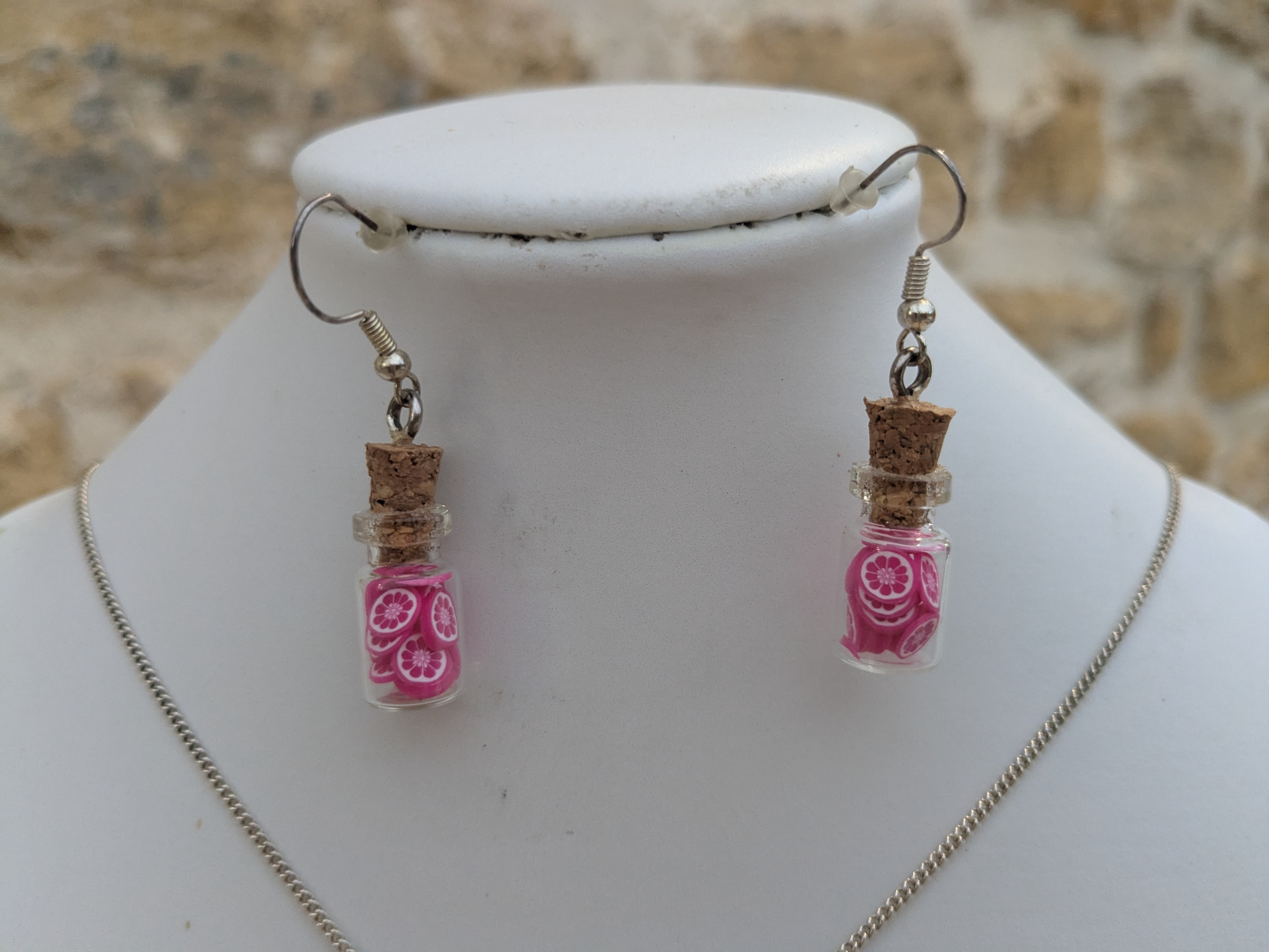 Parure Tranche de Pamplemousse Rose - Image 2